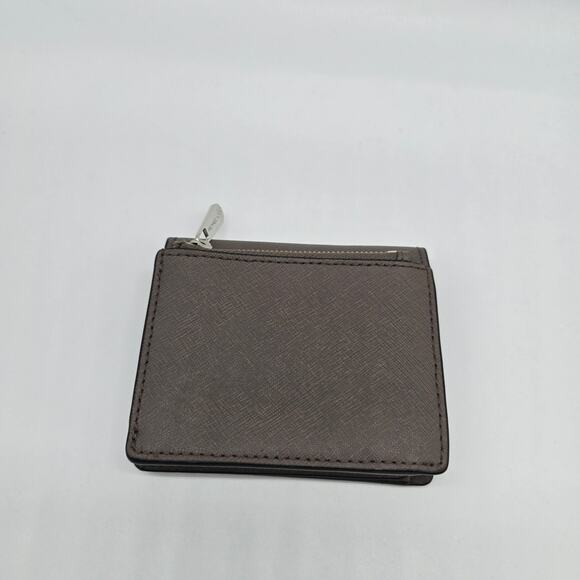 Michael Kors Wallet Saffiano Leather Jet Set Travel Flap Card Holder Taupe - Picture 2 of 9